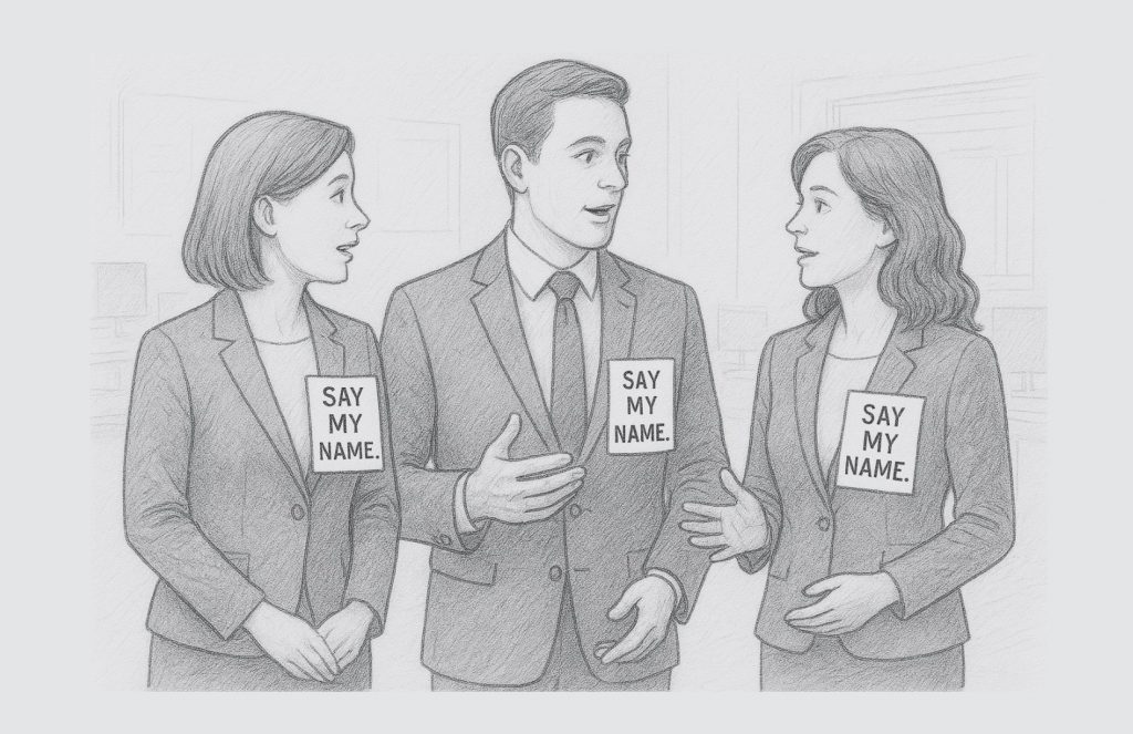 Call someone by their name when you greet or say goodbye to them.