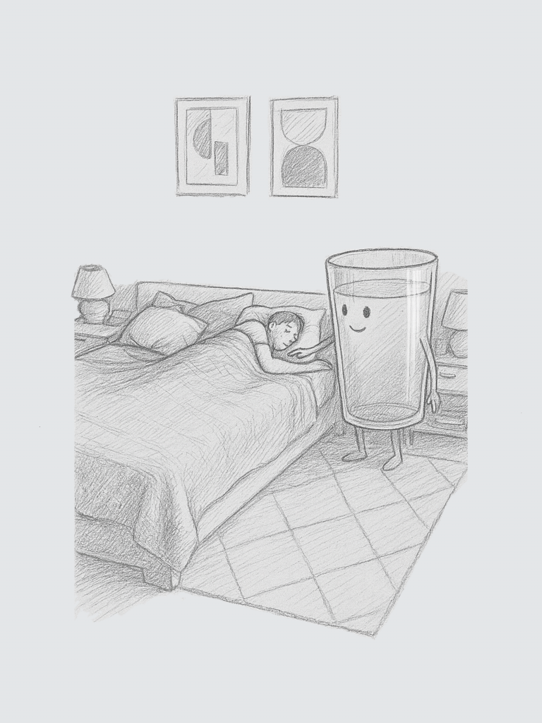 Drink a glass of water immediately after waking up.